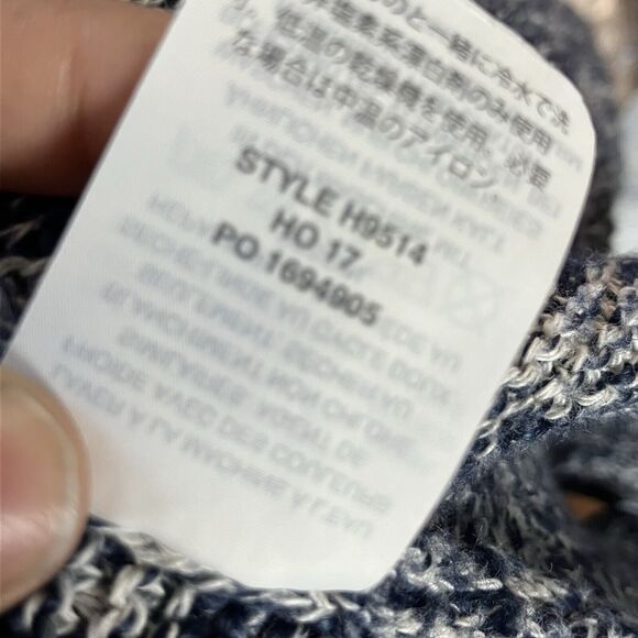 J. Crew Sweater Womens Small Navy Blue Peark Marled Varsity Cardigan Pockets - Picture 8 of 10